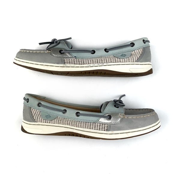 Sperry Angelfish Gray Mesh Topsides Boat Shoes - Picture 10 of 12